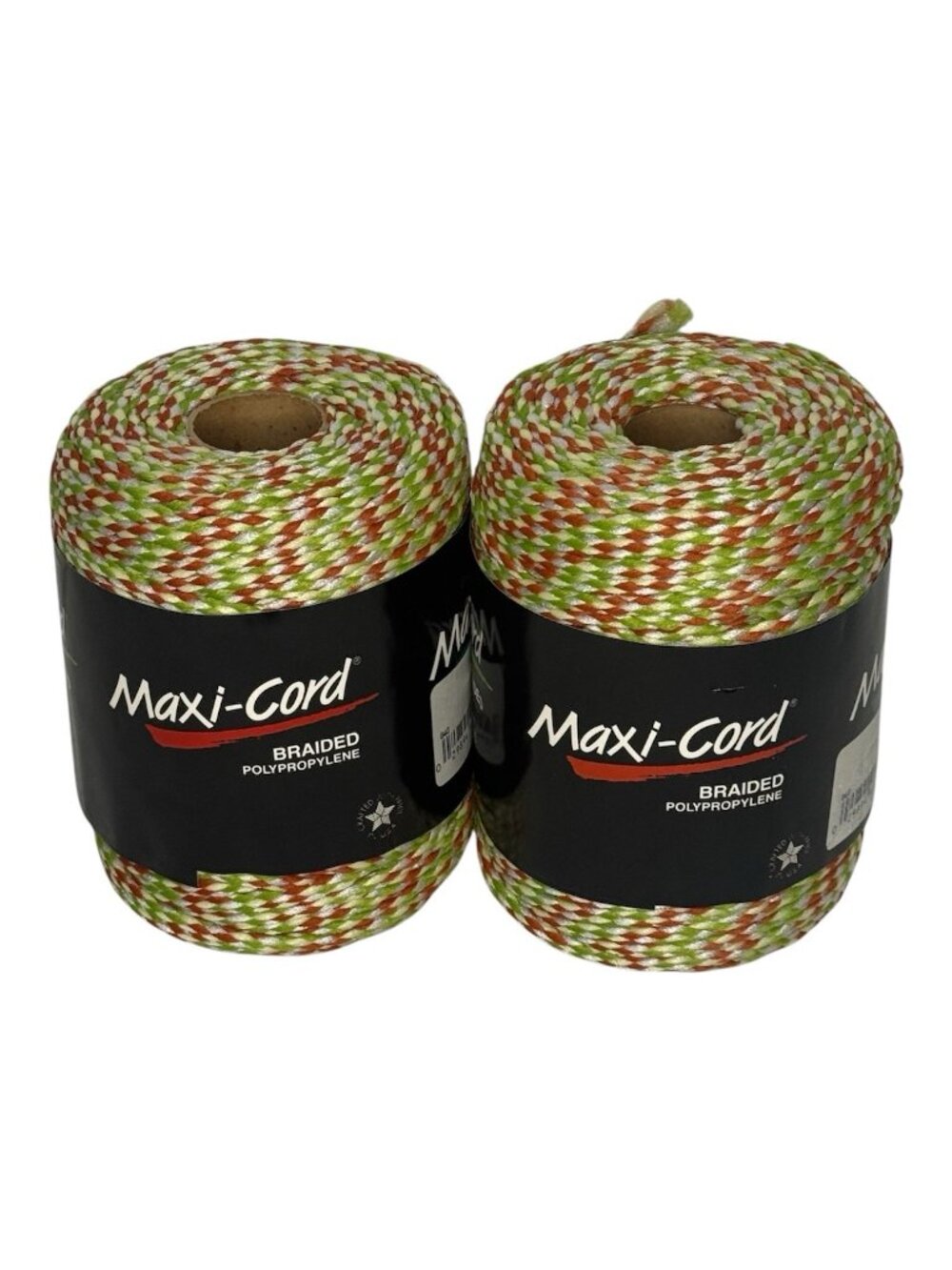 Maxi-Cord 6mm 100yds Braided Polypropylene Cord Green Orange New